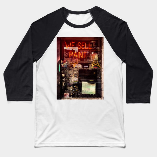 We Sell Paint, Soho, Manhattan, New York City Baseball T-Shirt by eleonoraingrid